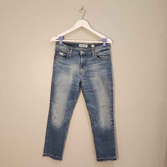 Lucky Brand Candiani Frayed Hem Straight Leg Ankle Jeans - Size 4/27 - Picture 1 of 7